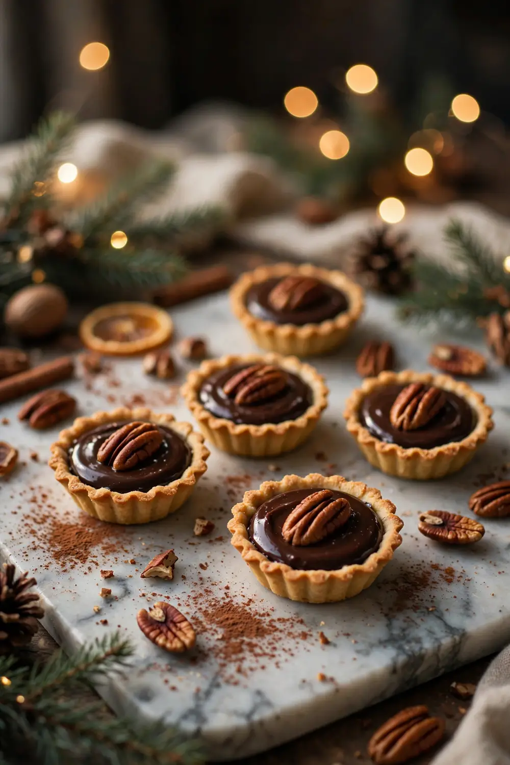 Chocolate pecan tart