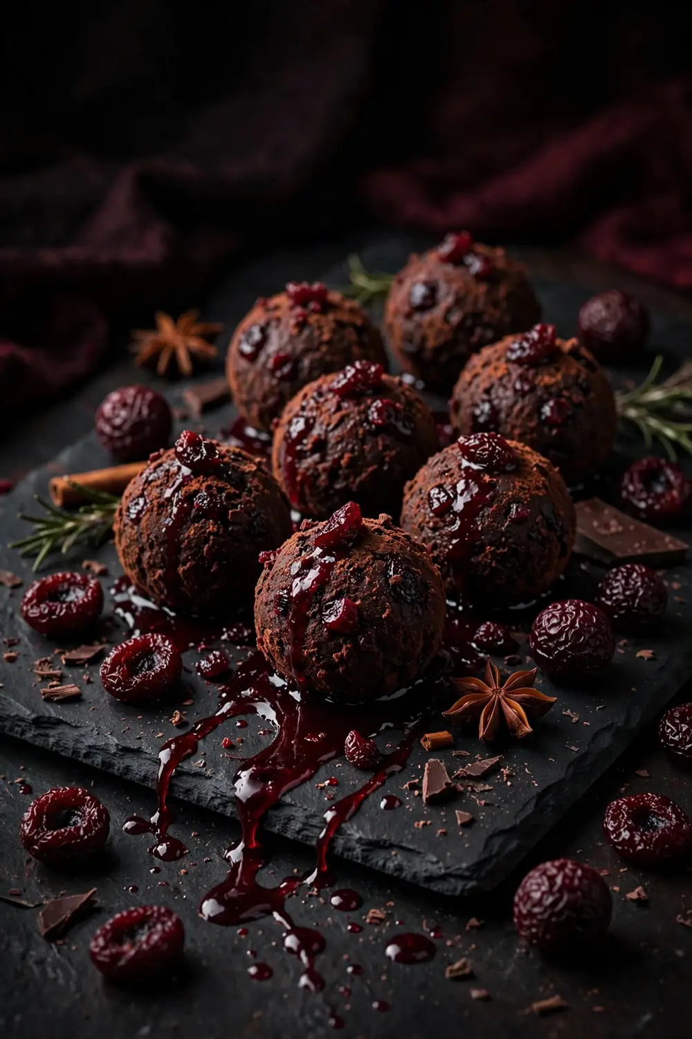 chocolate rum balls 17