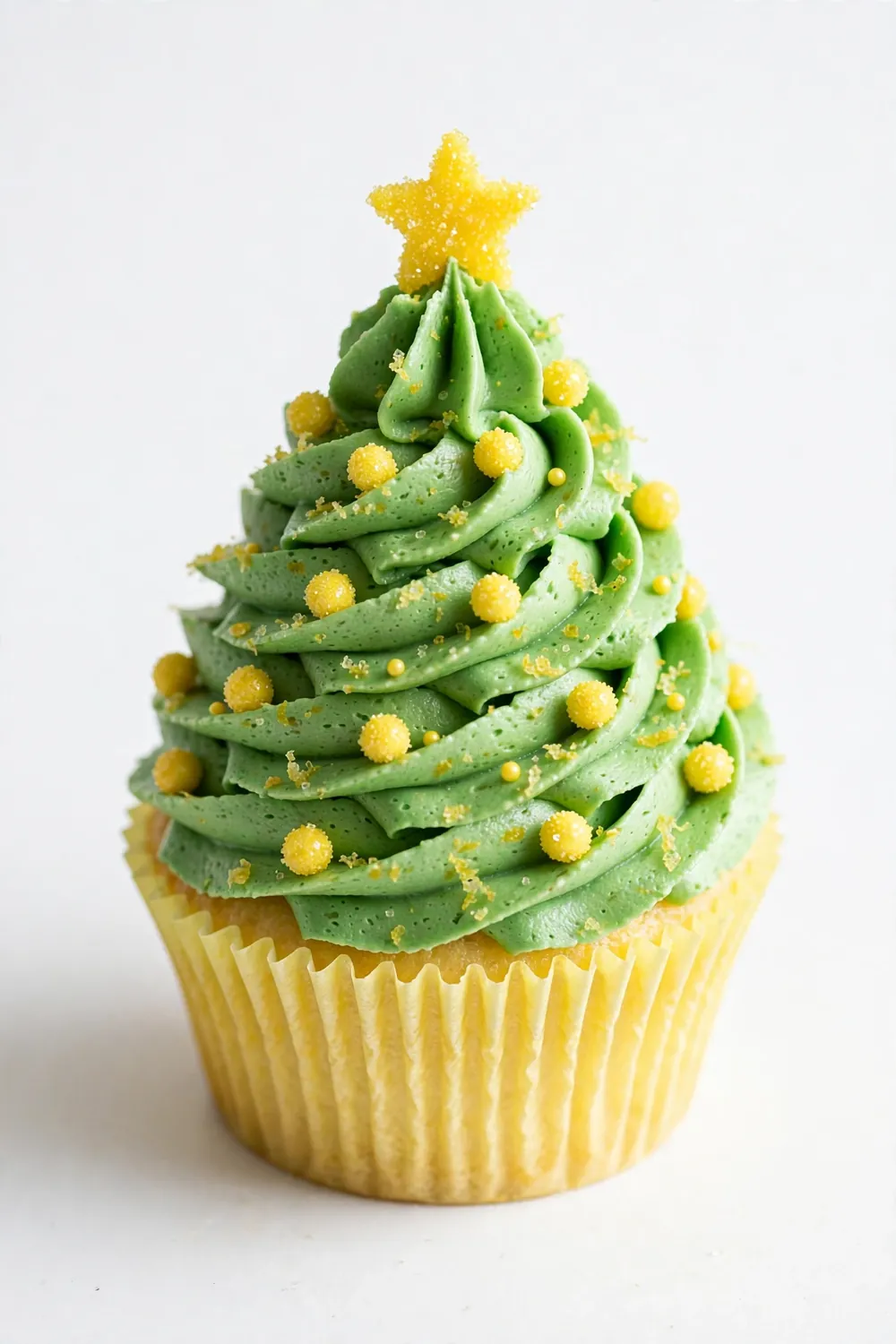 Christmas tree cupcakes