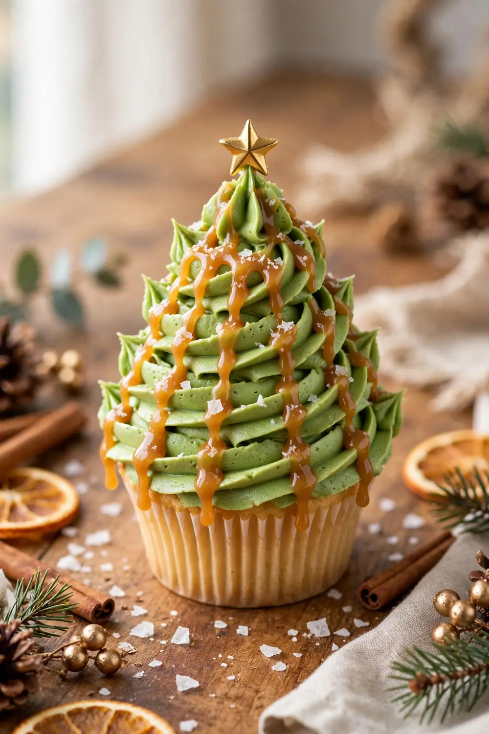Christmas tree cupcakes