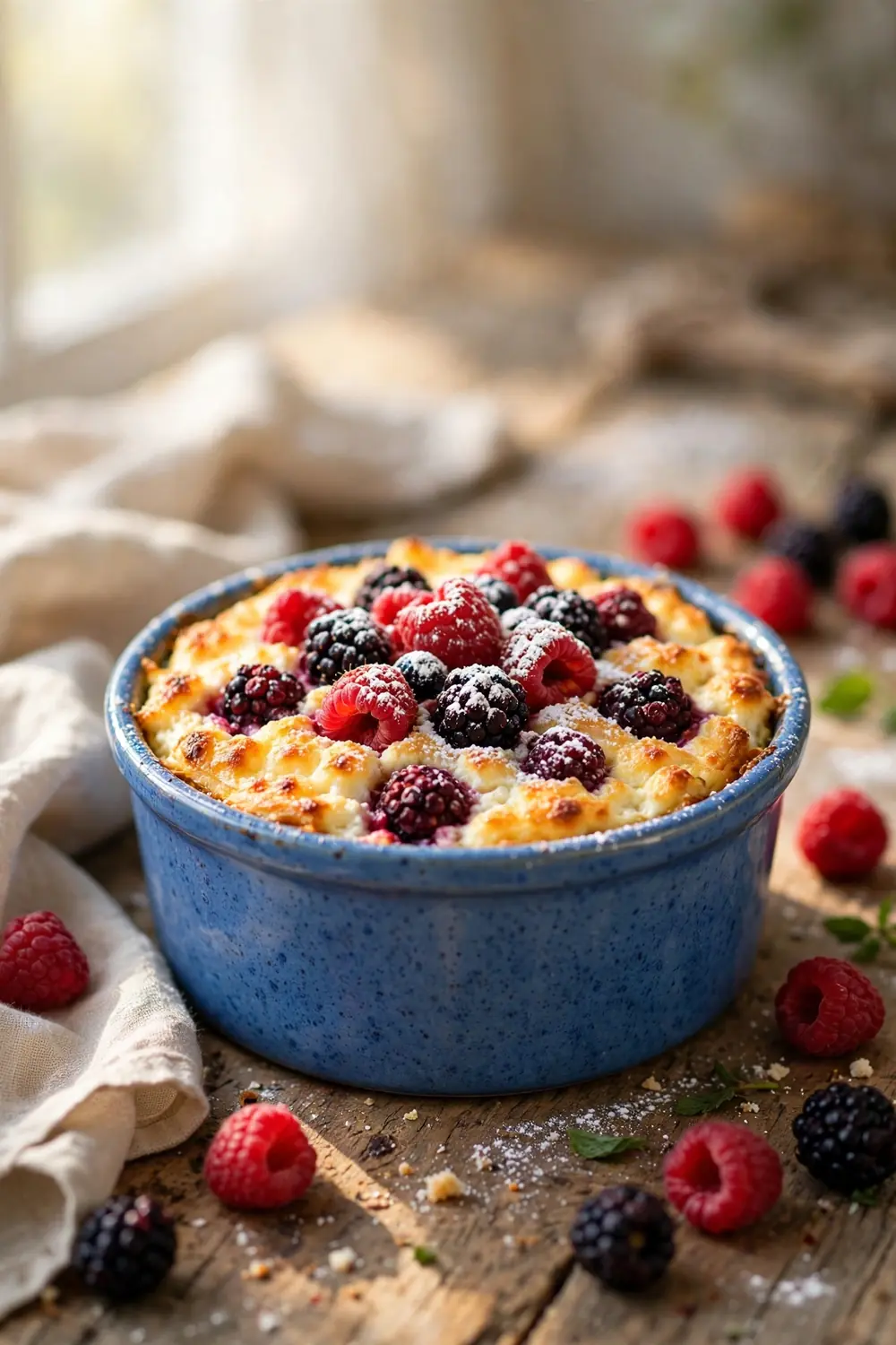 Cottage cheese berry bake