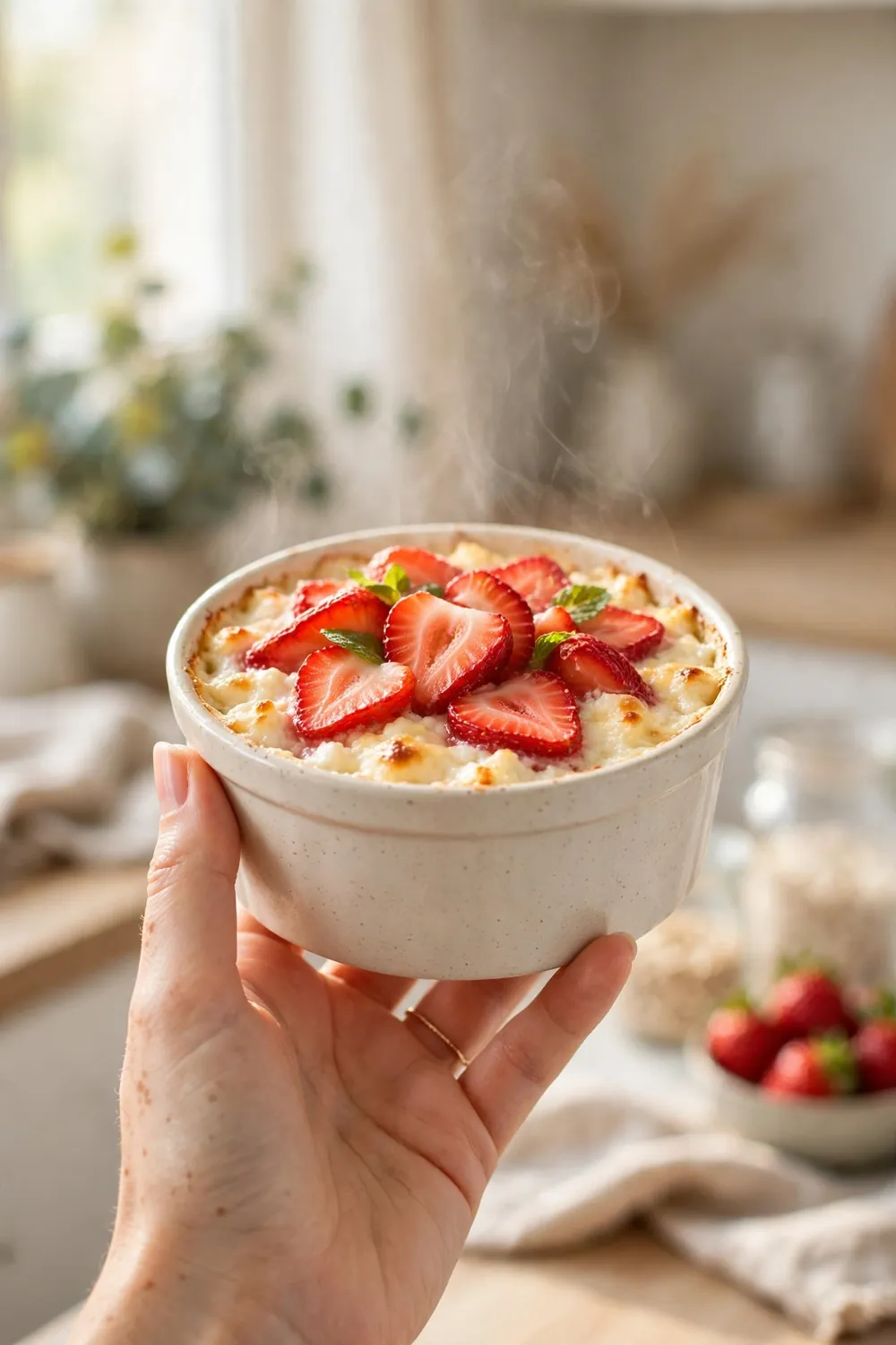 Cottage cheese berry bake