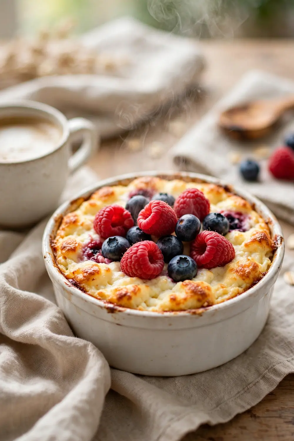 Cottage cheese berry bake