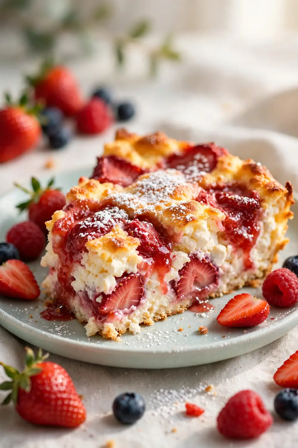 Cottage cheese berry bake
