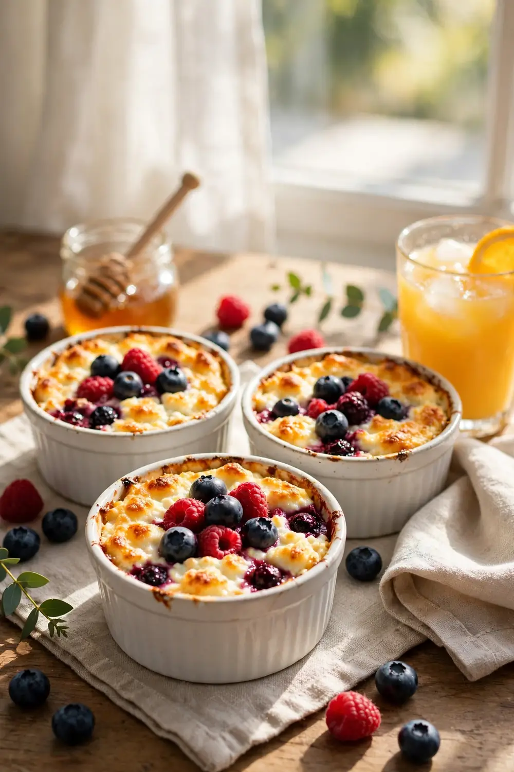 Cottage cheese berry bake