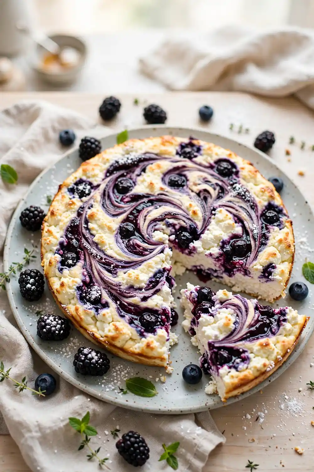Cottage cheese berry bake