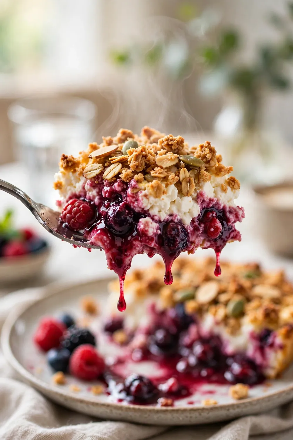 Cottage cheese berry bake