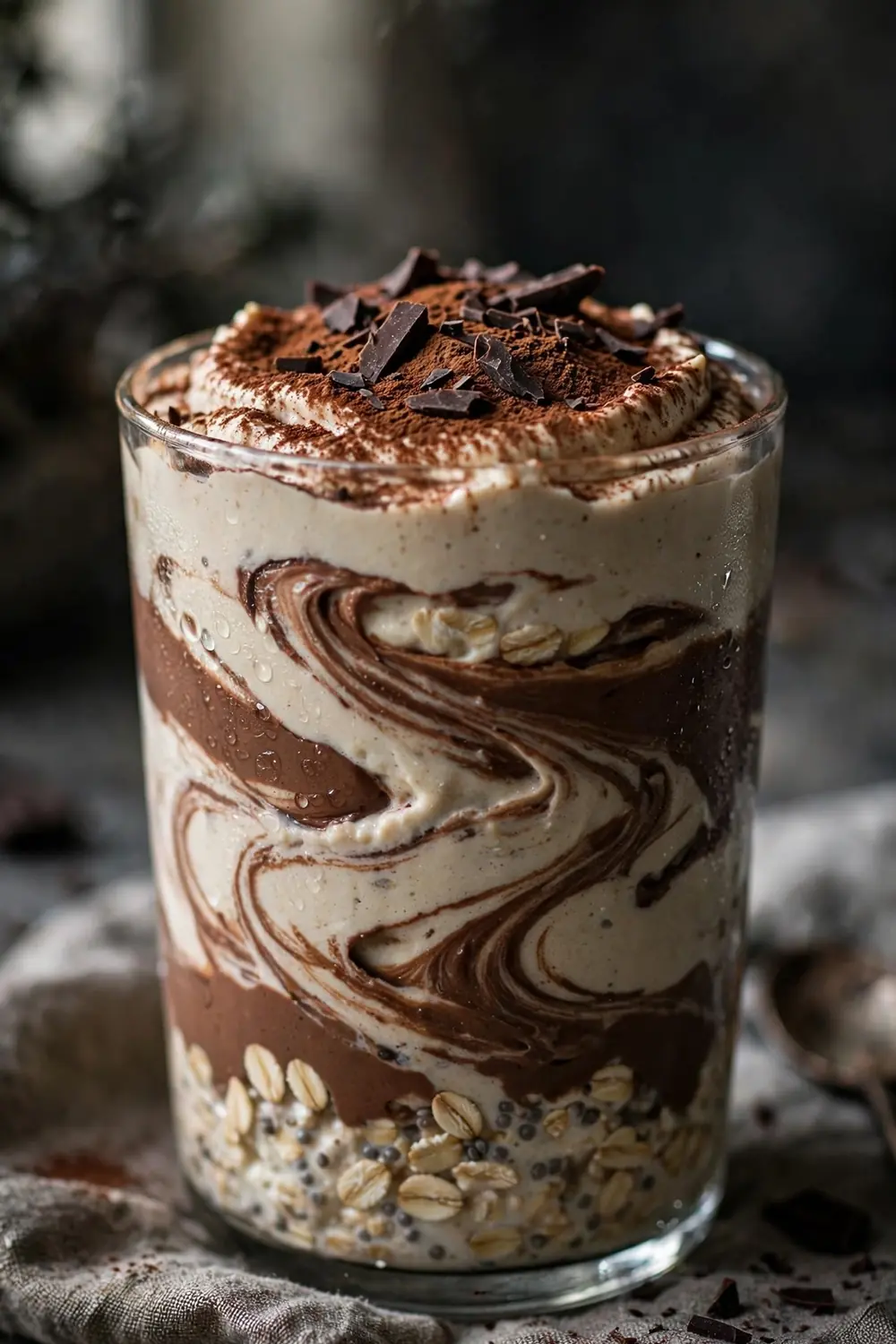 Cottage cheese mousse overnight oats