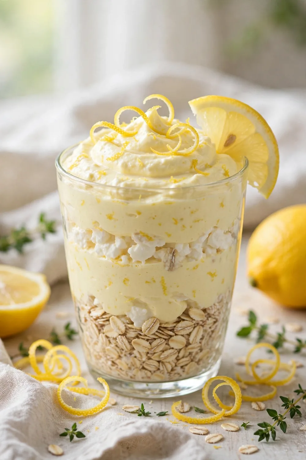 Cottage cheese mousse overnight oats