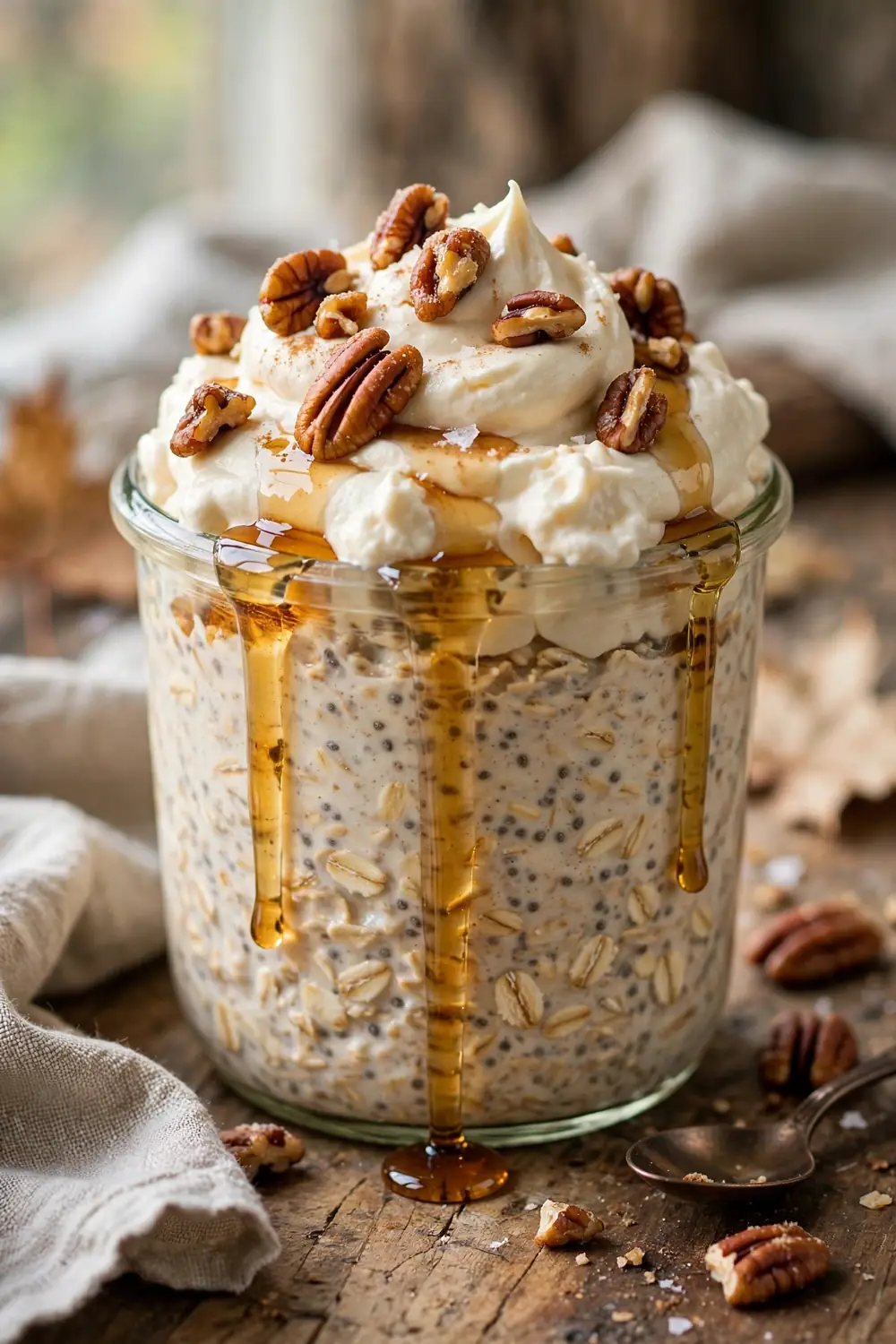 Cottage cheese mousse overnight oats