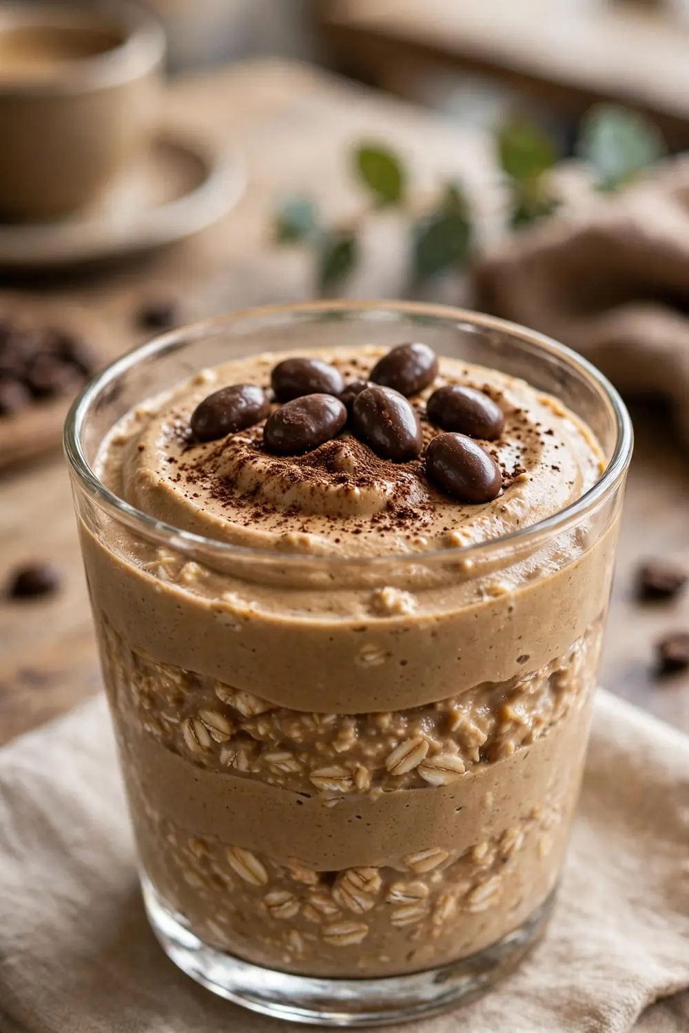 Cottage cheese mousse overnight oats