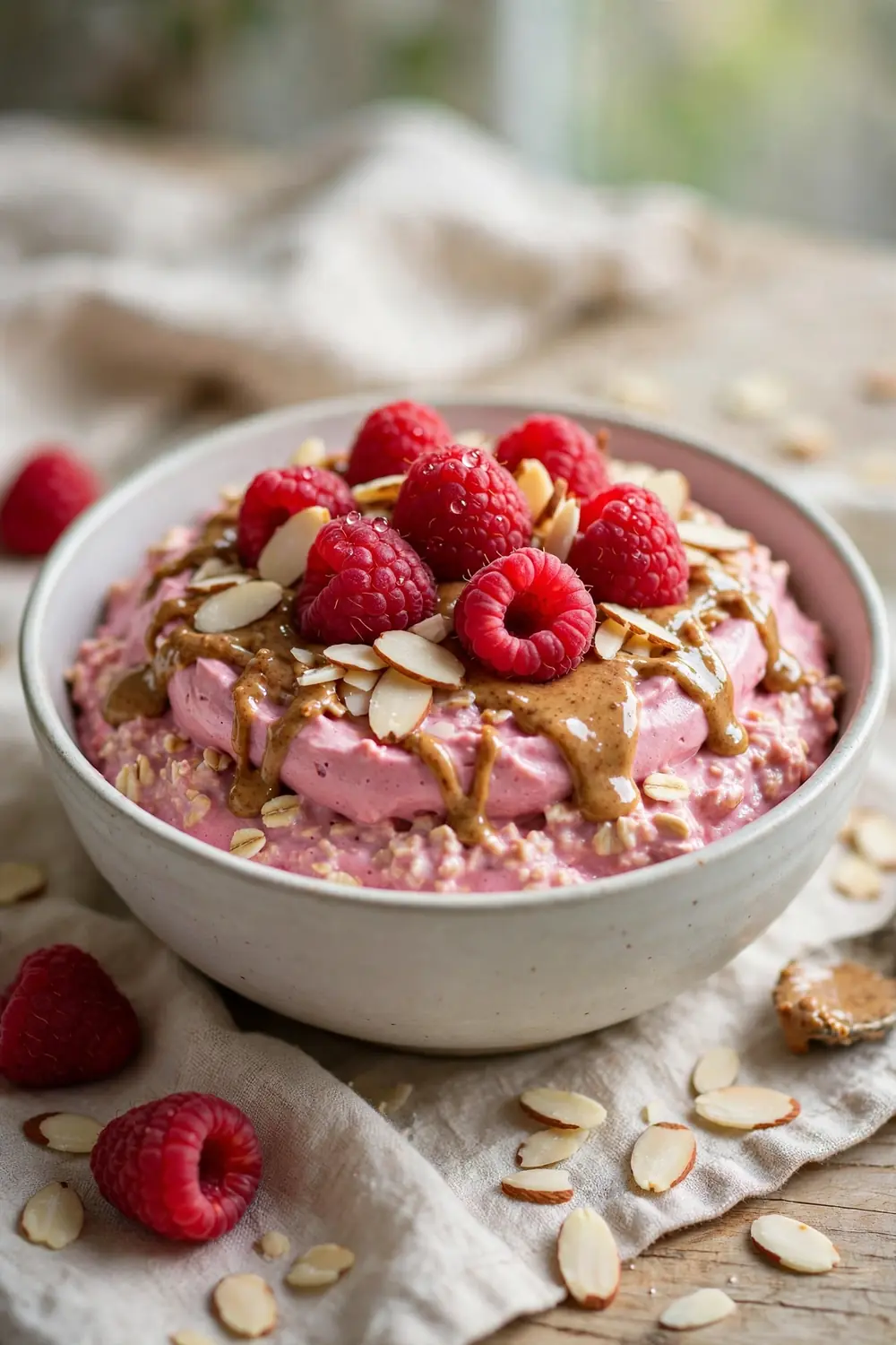 Cottage cheese mousse overnight oats