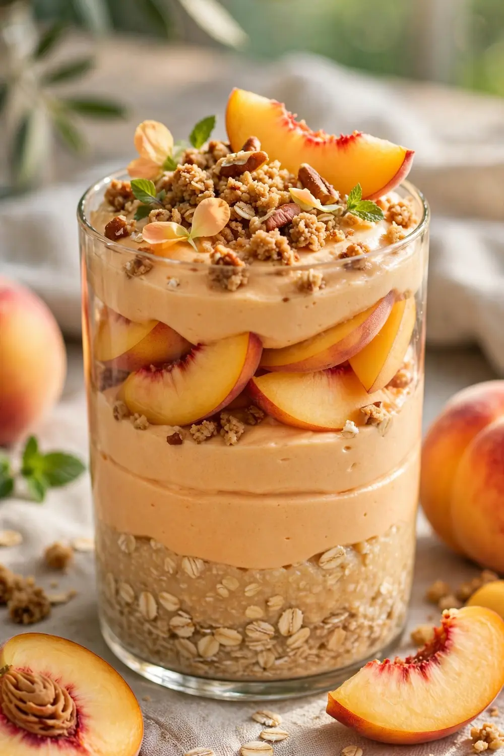 Cottage cheese mousse overnight oats