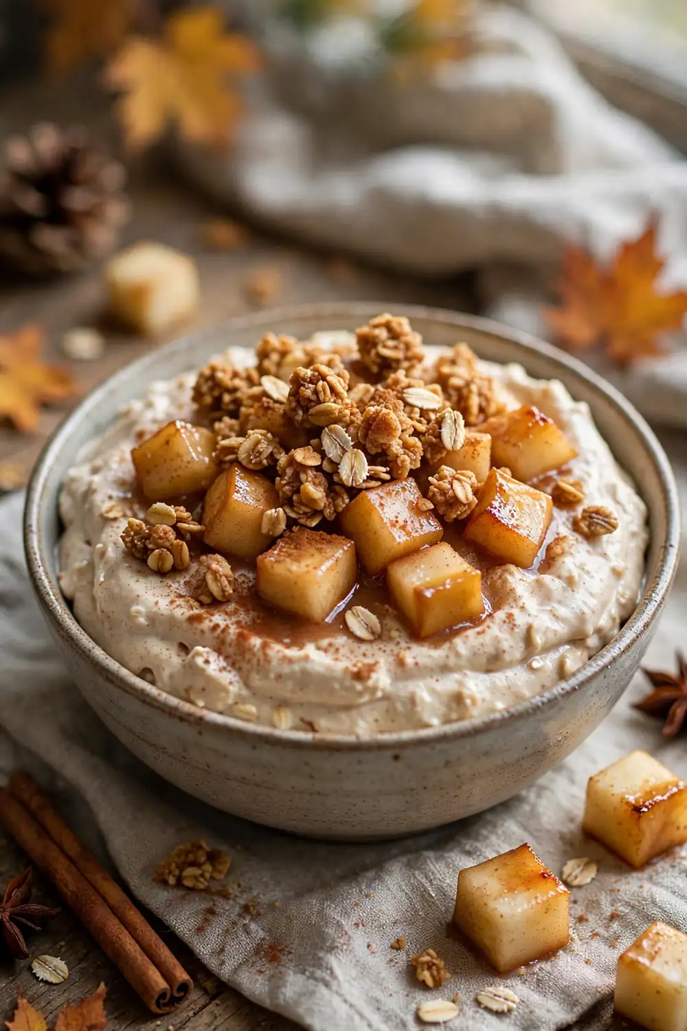 Cottage cheese mousse overnight oats