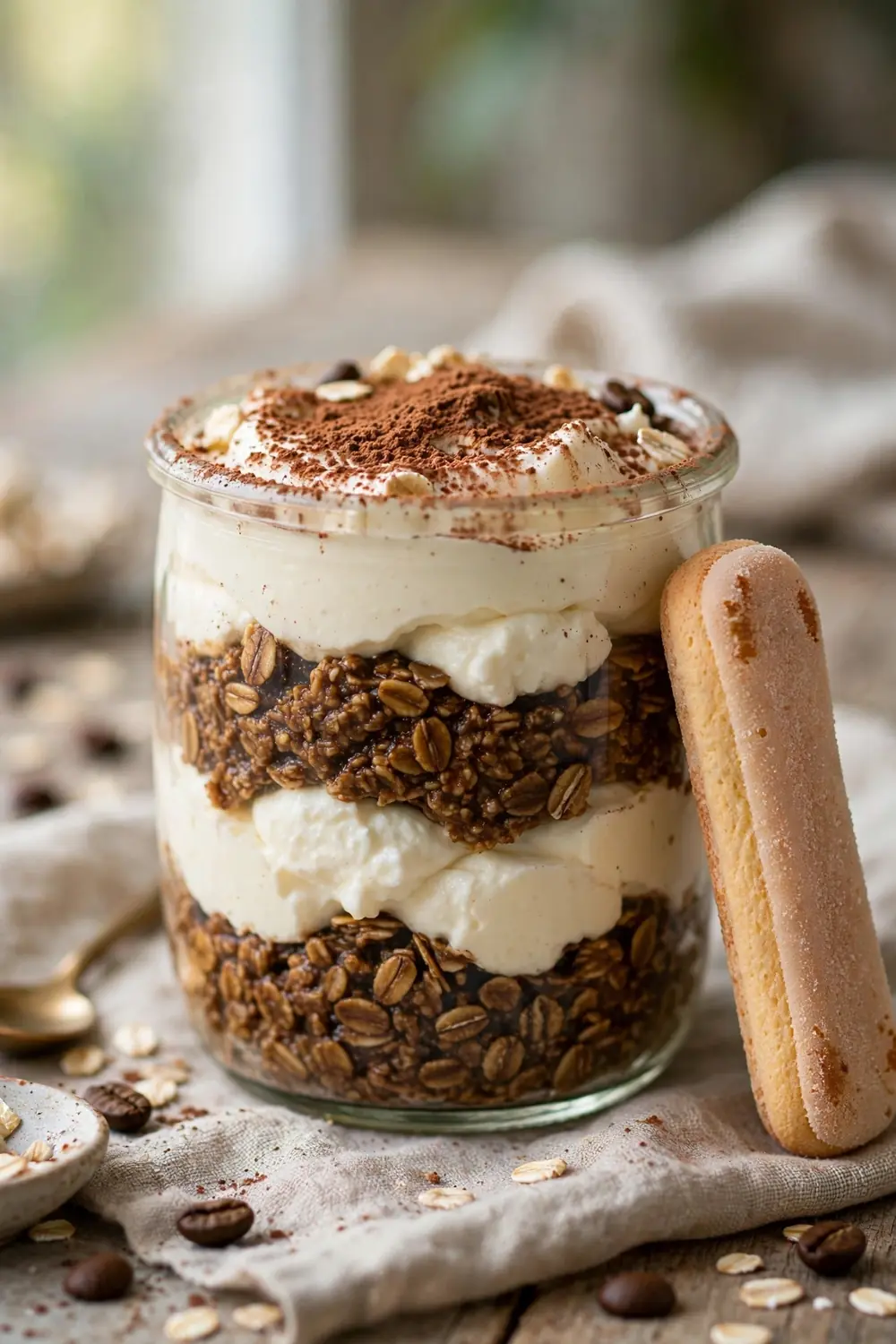 Cottage cheese mousse overnight oats