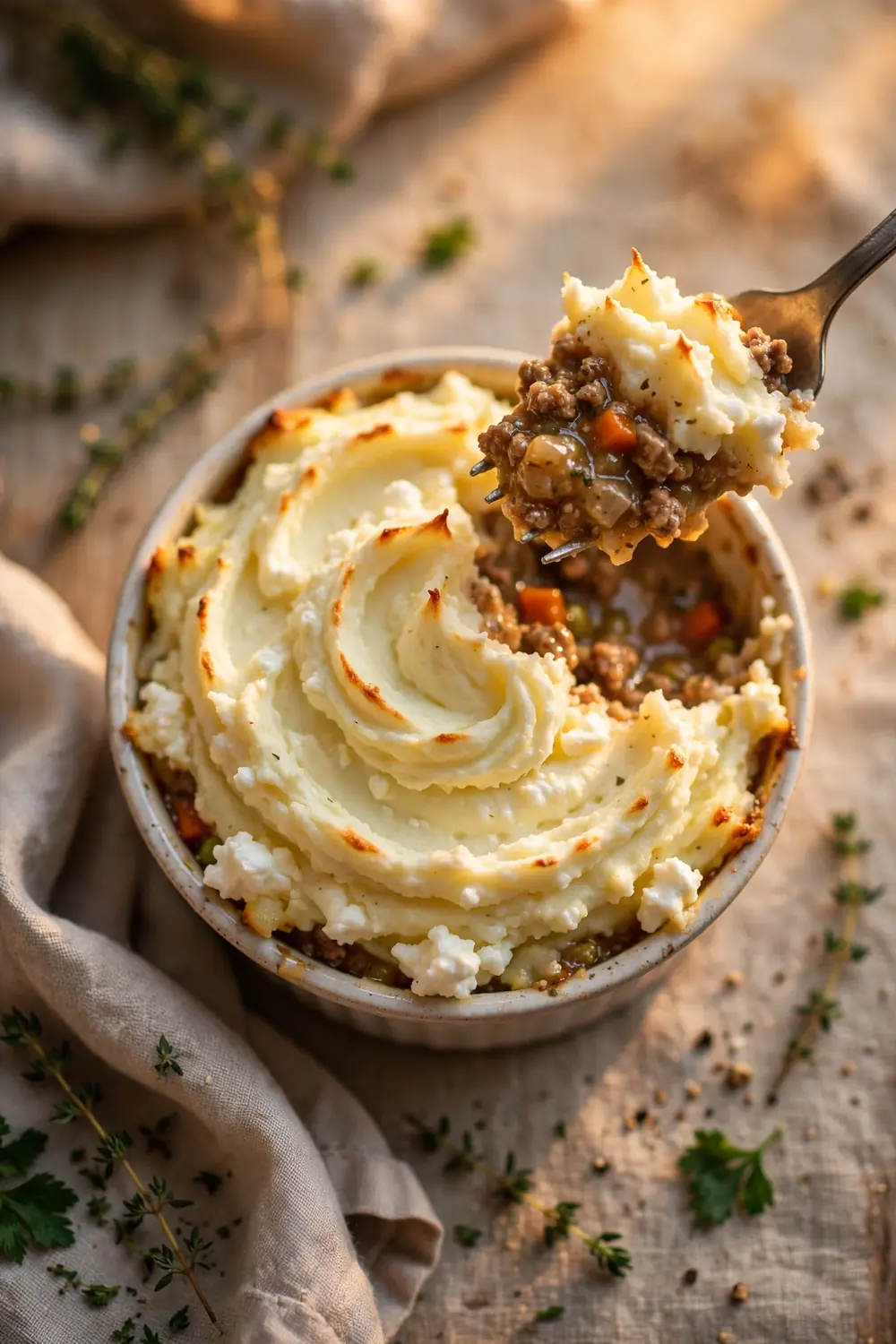 Cottage cheese shepherds pie
