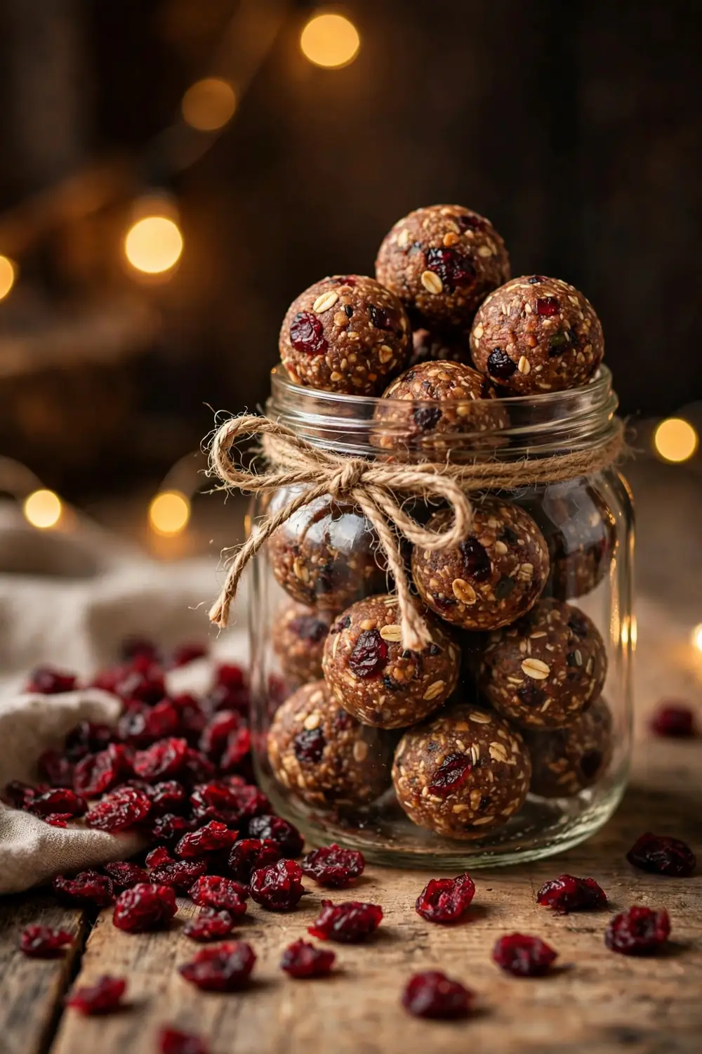 Cranberry energy balls
