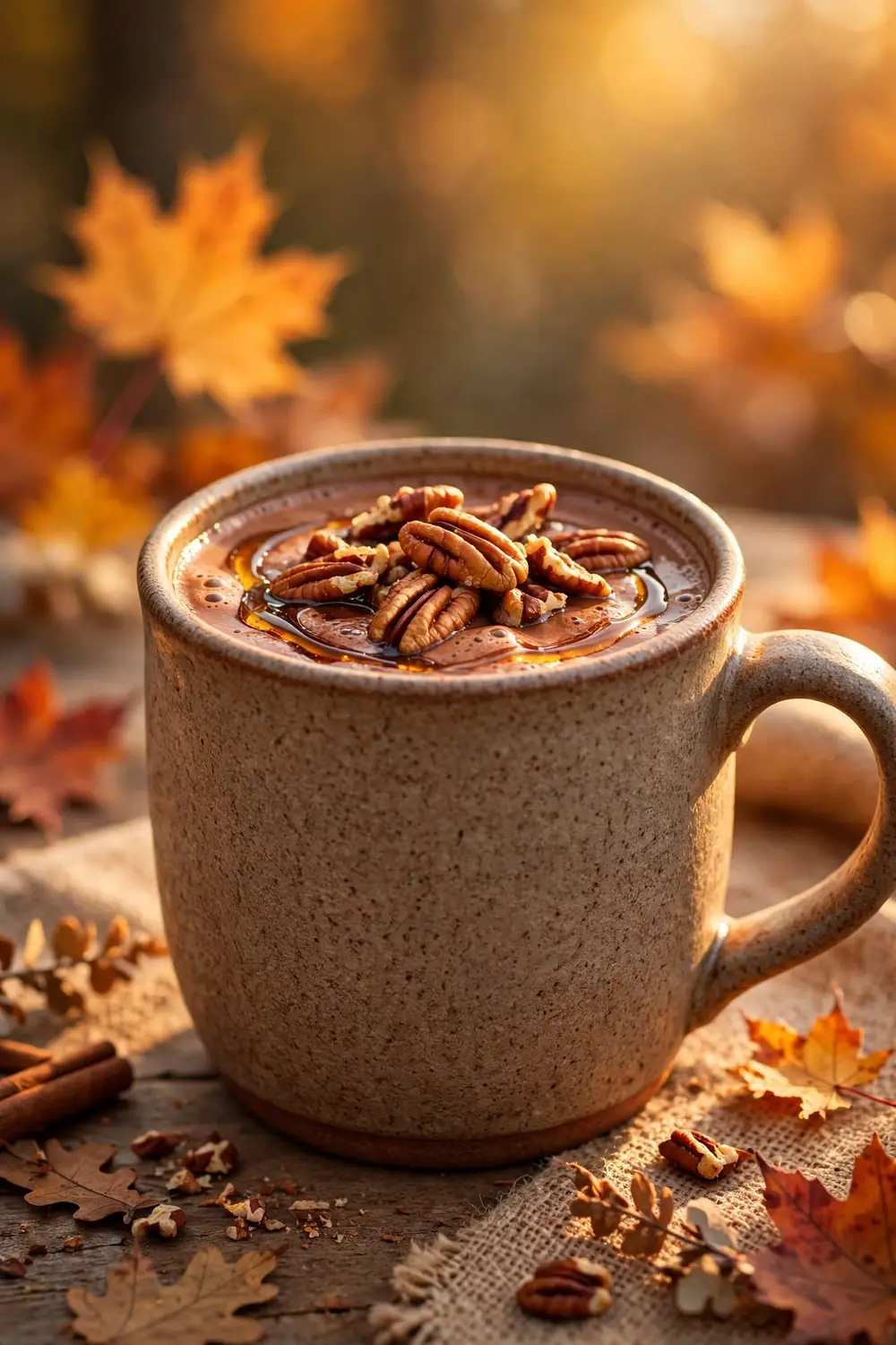 Maple pecan hot cocoa