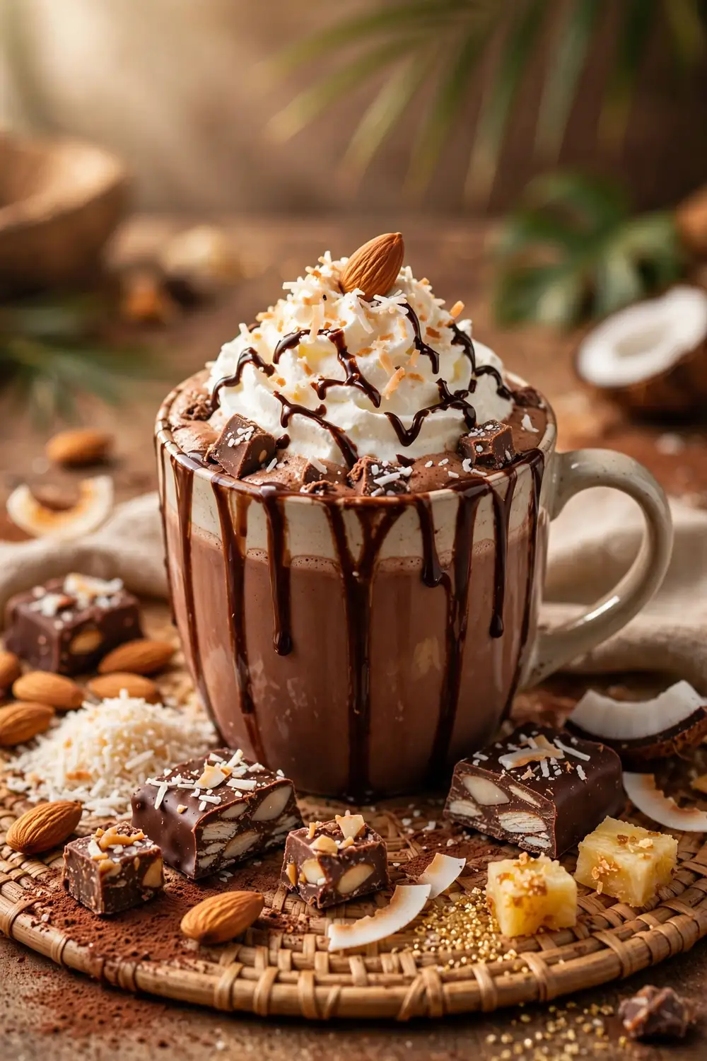 Almond joy hot cocoa