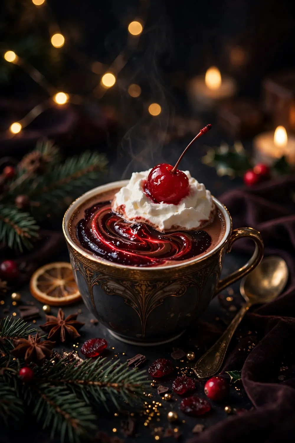 Cherry cordial hot cocoa