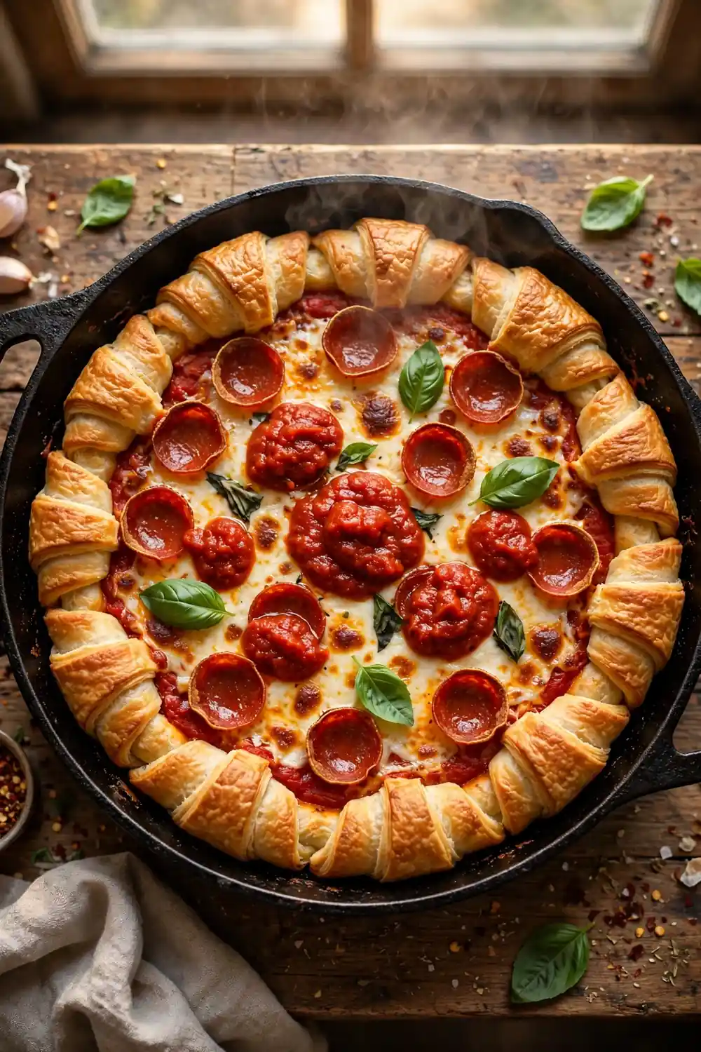 deep dish crescent roll pizzas 01