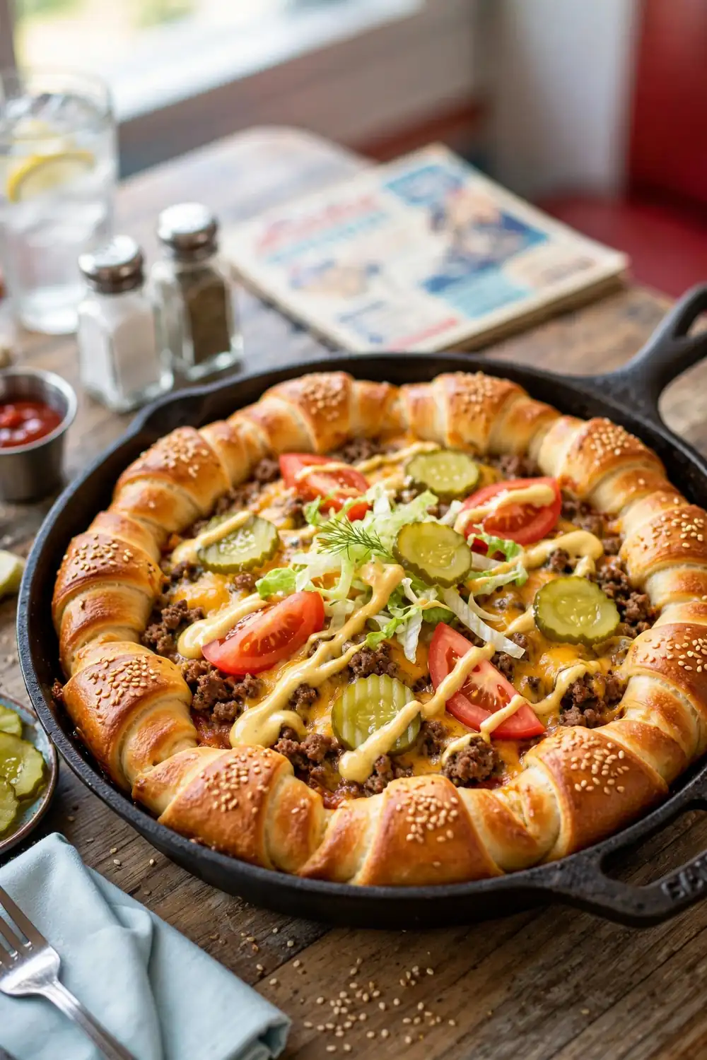deep dish crescent roll pizzas 16
