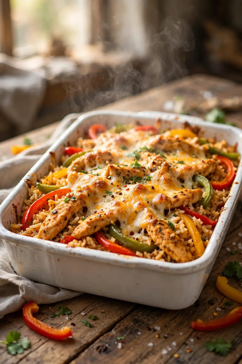Chicken fajita rice casserole 02