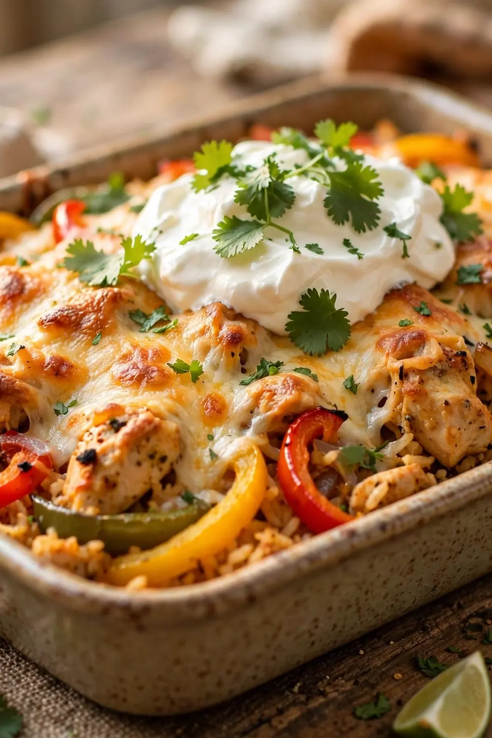 Chicken fajita rice casserole 08