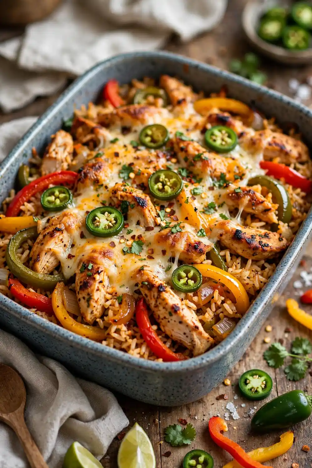 Chicken fajita rice casserole 09