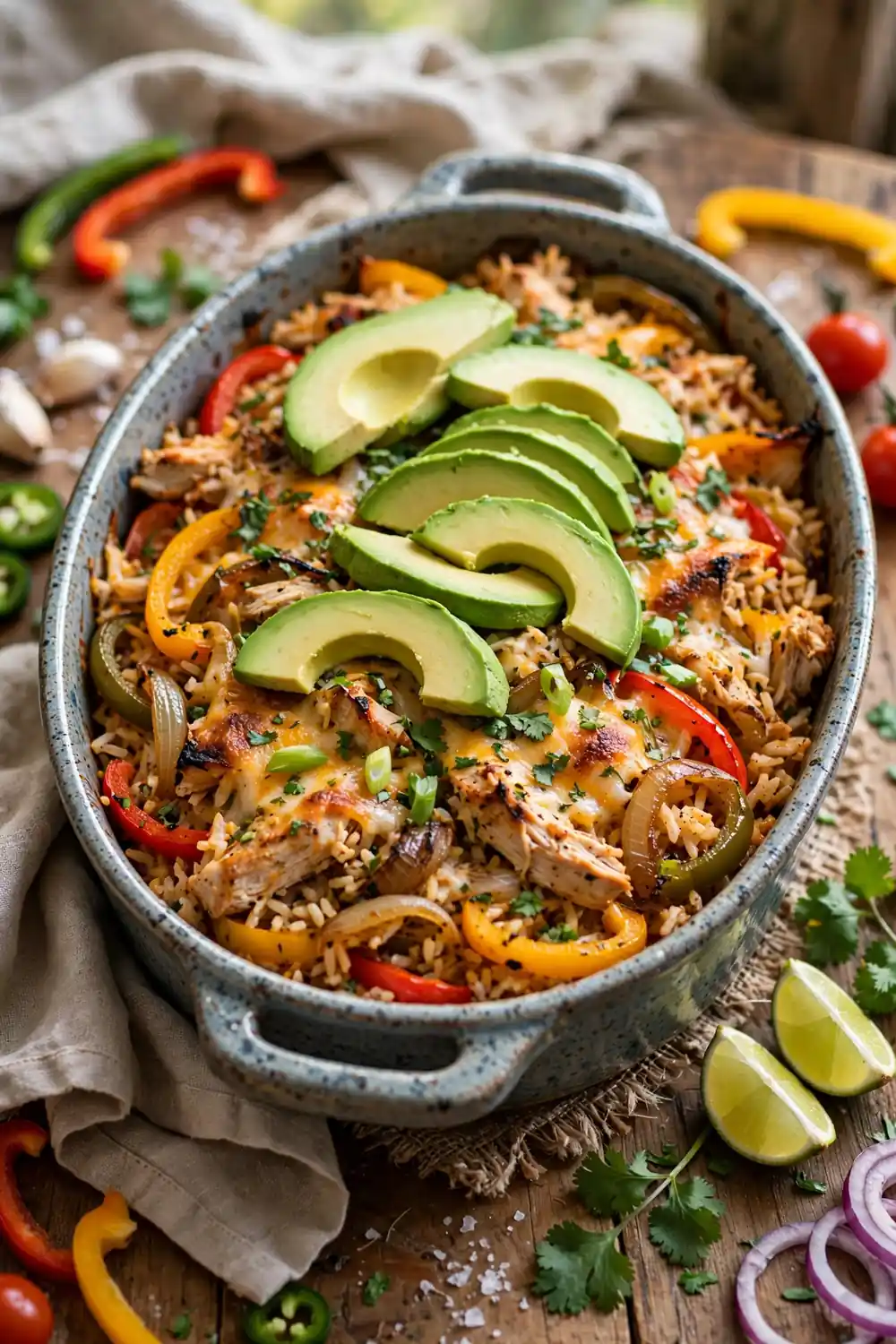 Chicken fajita rice casserole 10