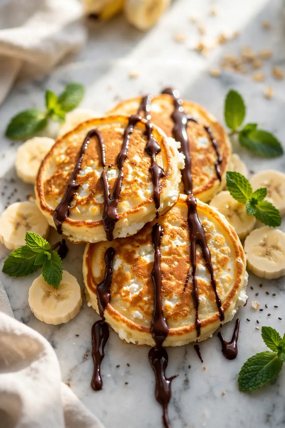 Flourless cottage cheese pancakes