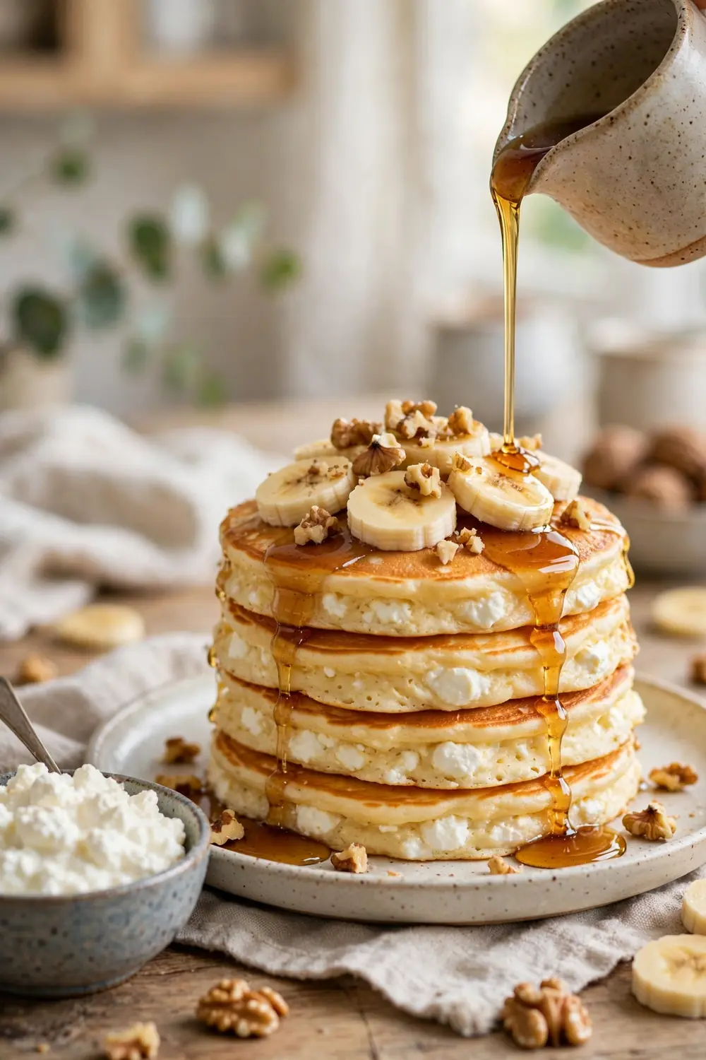 Flourless cottage cheese pancakes