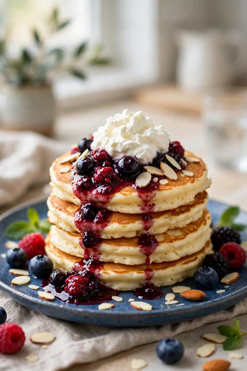 Flourless cottage cheese pancakes