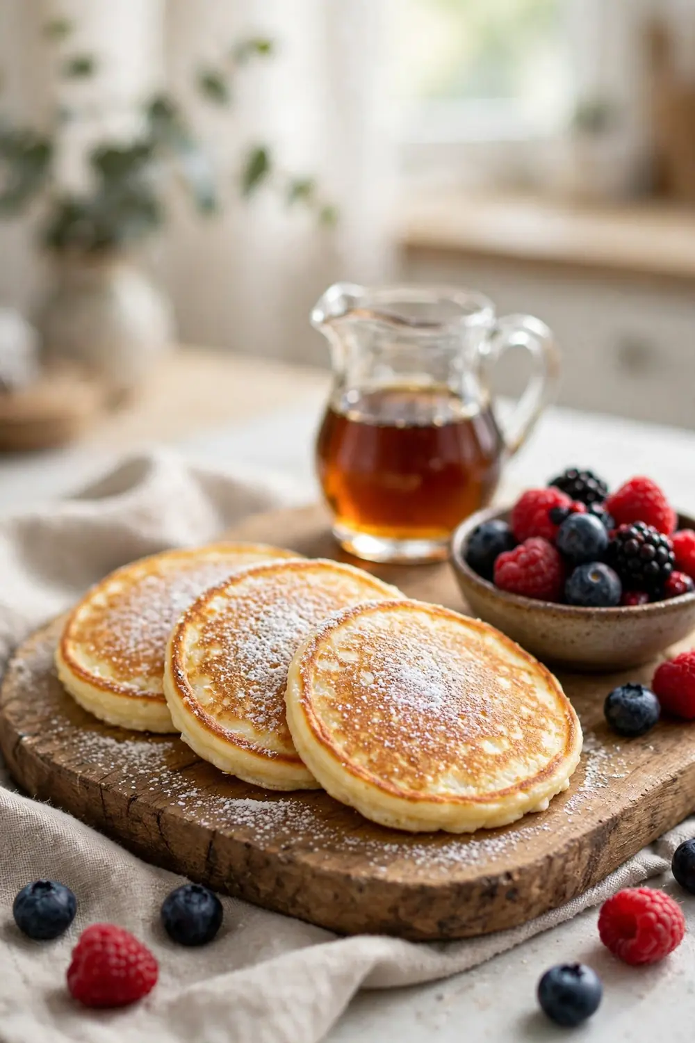 Flourless cottage cheese pancakes