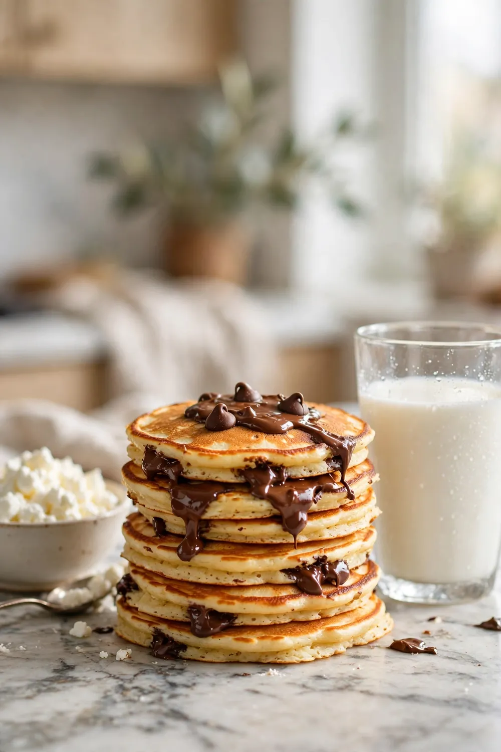 Flourless cottage cheese pancakes