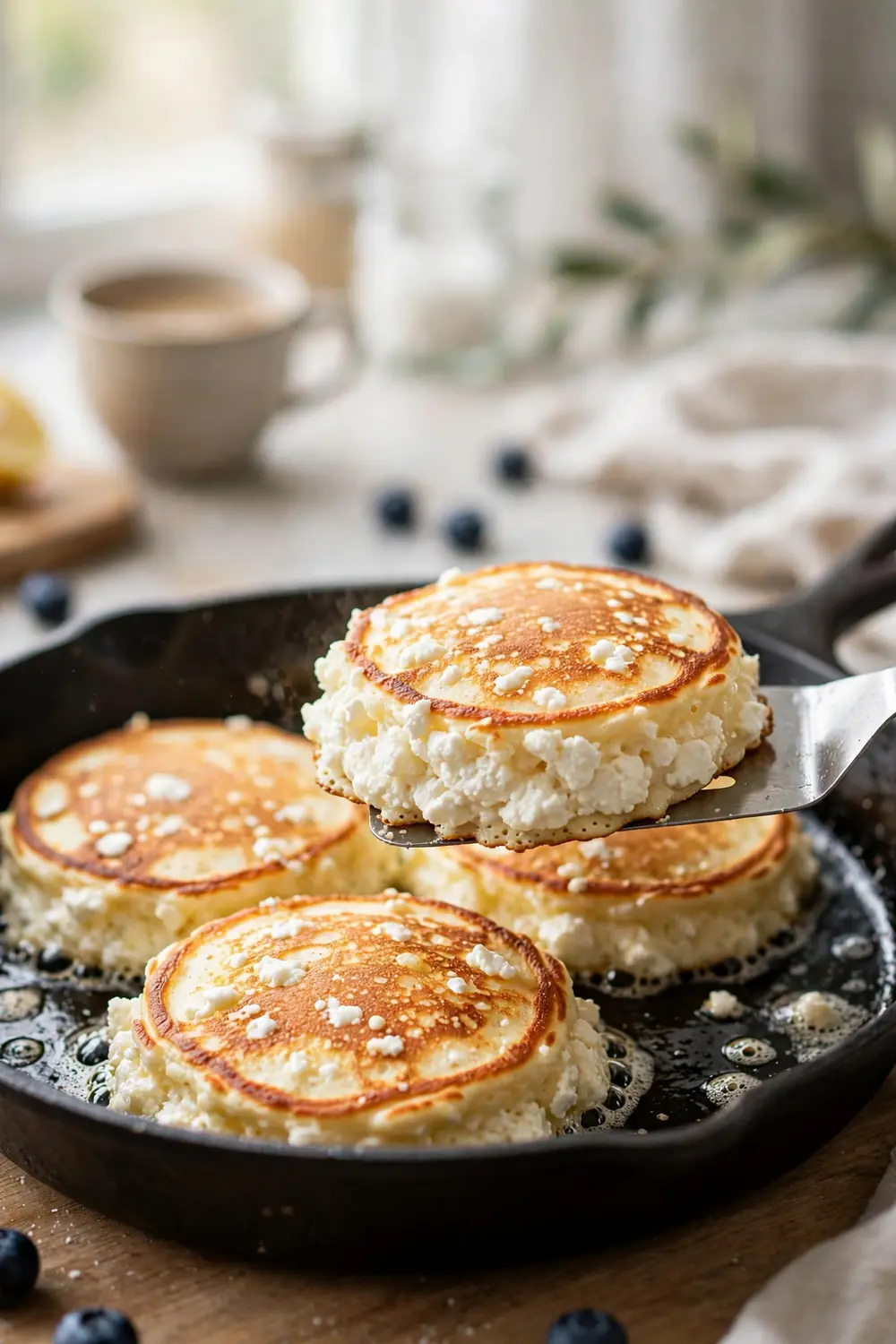 Flourless cottage cheese pancakes
