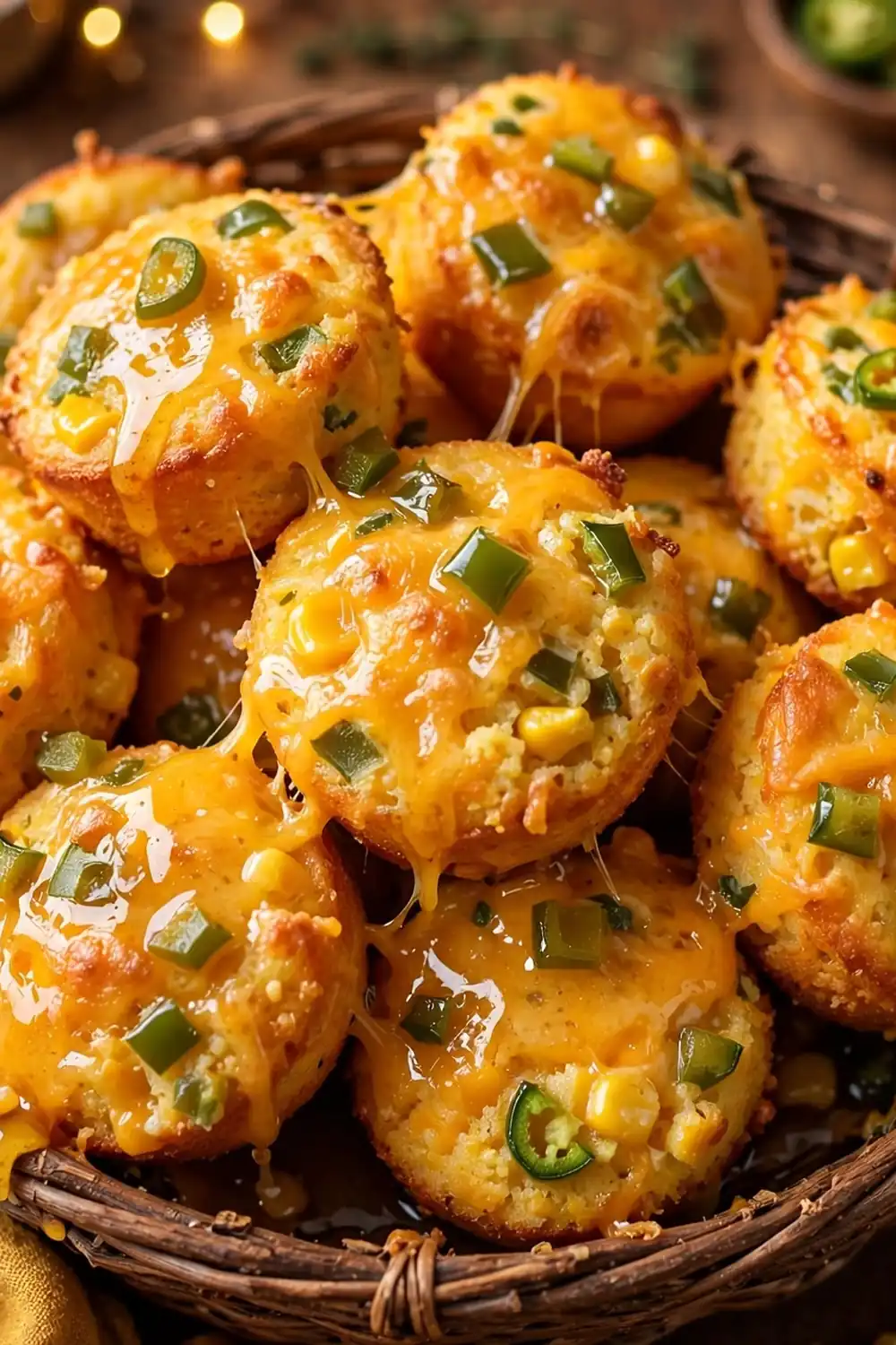 Cornbread poppers with honey butter