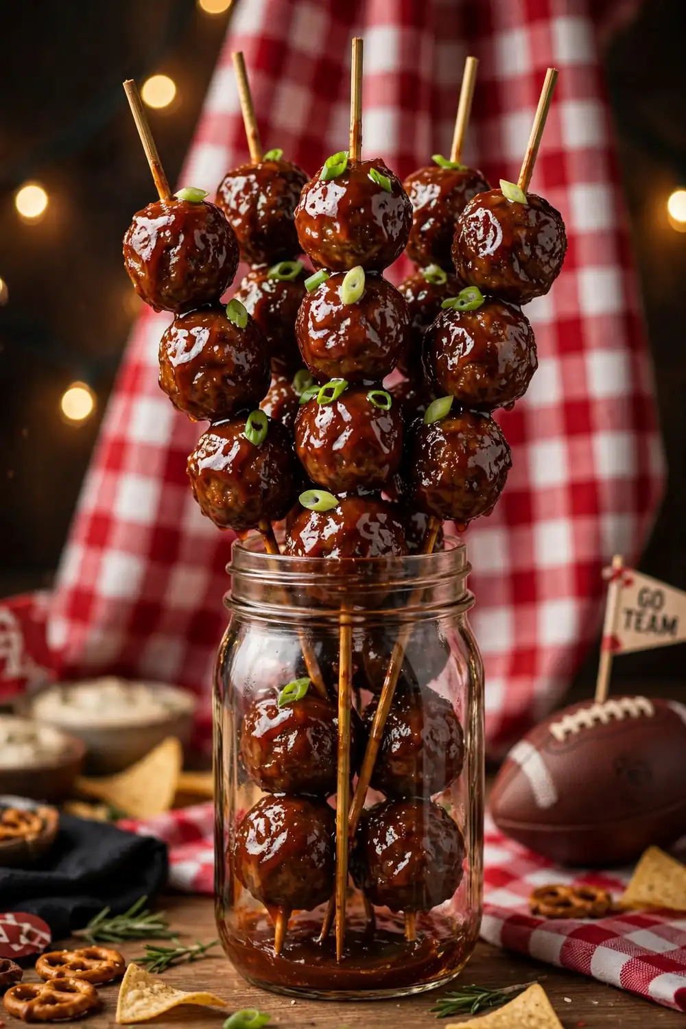 BBQ Meatball Skewers
