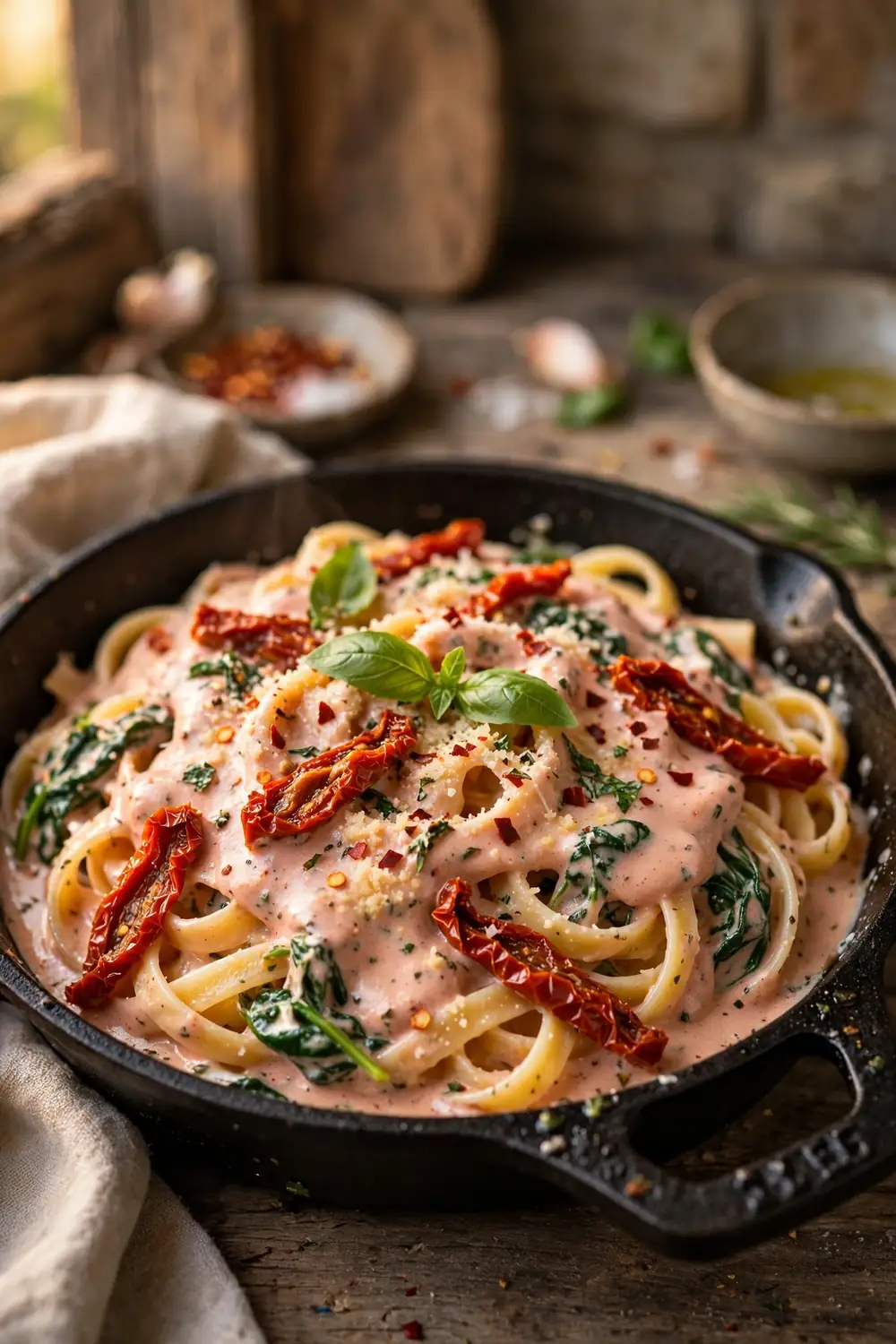 Creamy Tuscan Herb Skillet