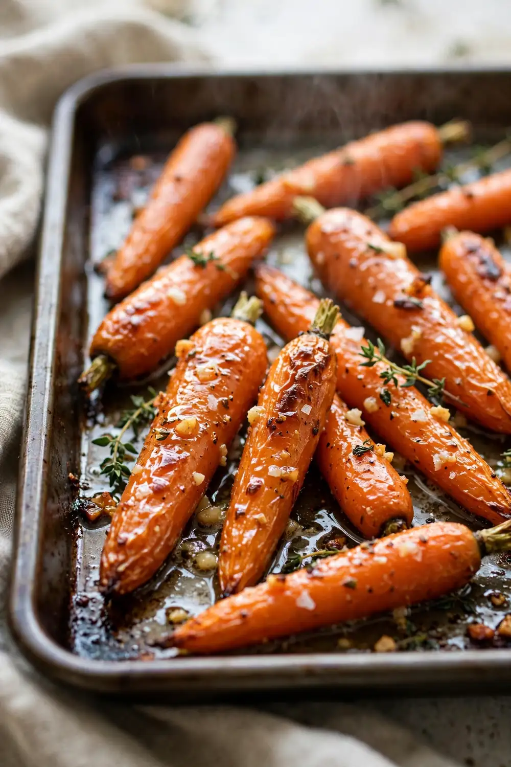 Garlic parmesan roasted carrots