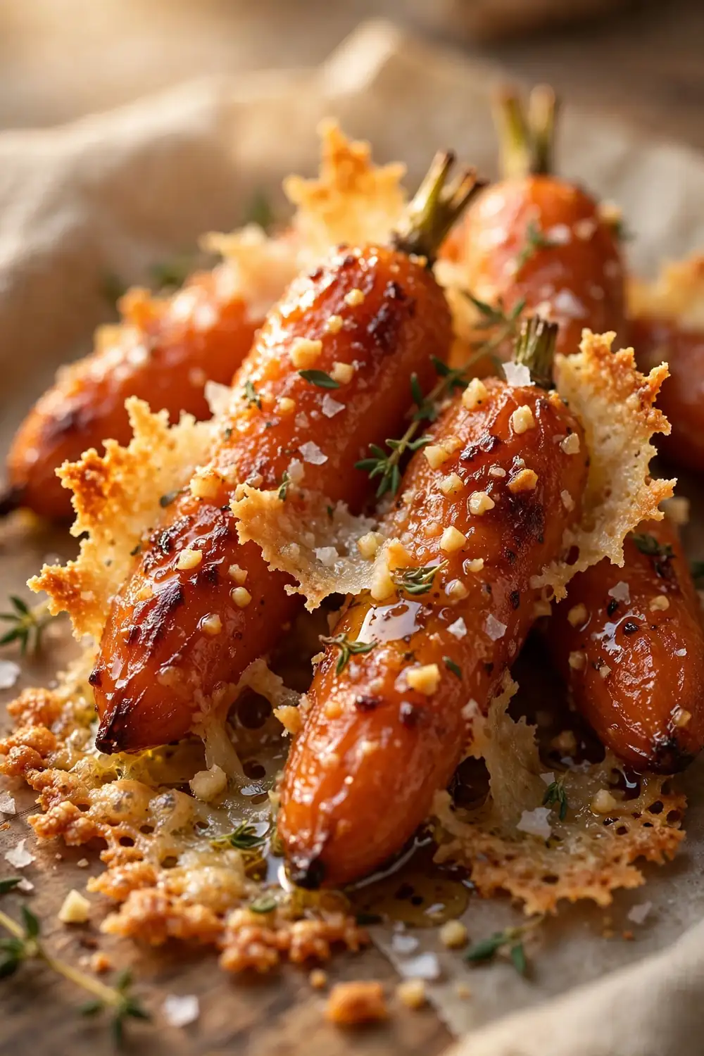 Garlic parmesan roasted carrots