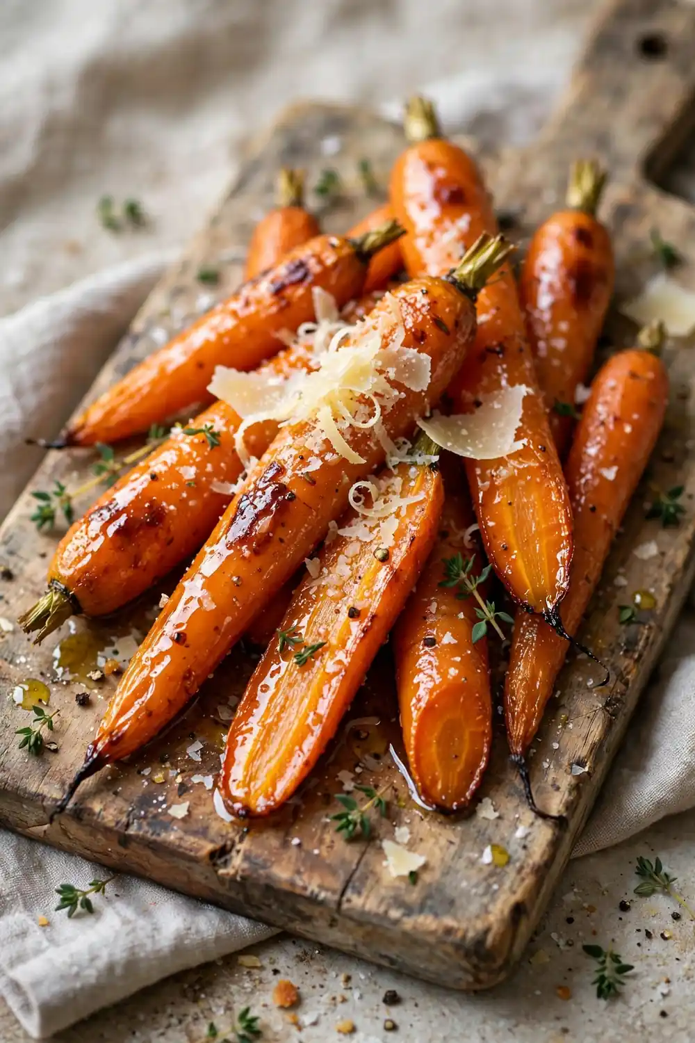 Garlic parmesan roasted carrots