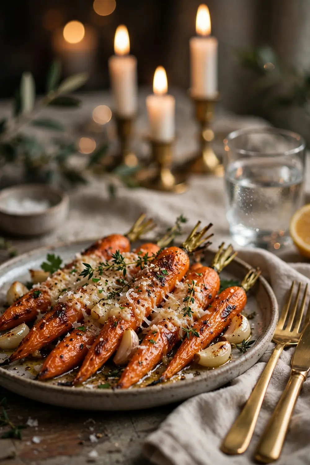 Garlic parmesan roasted carrots