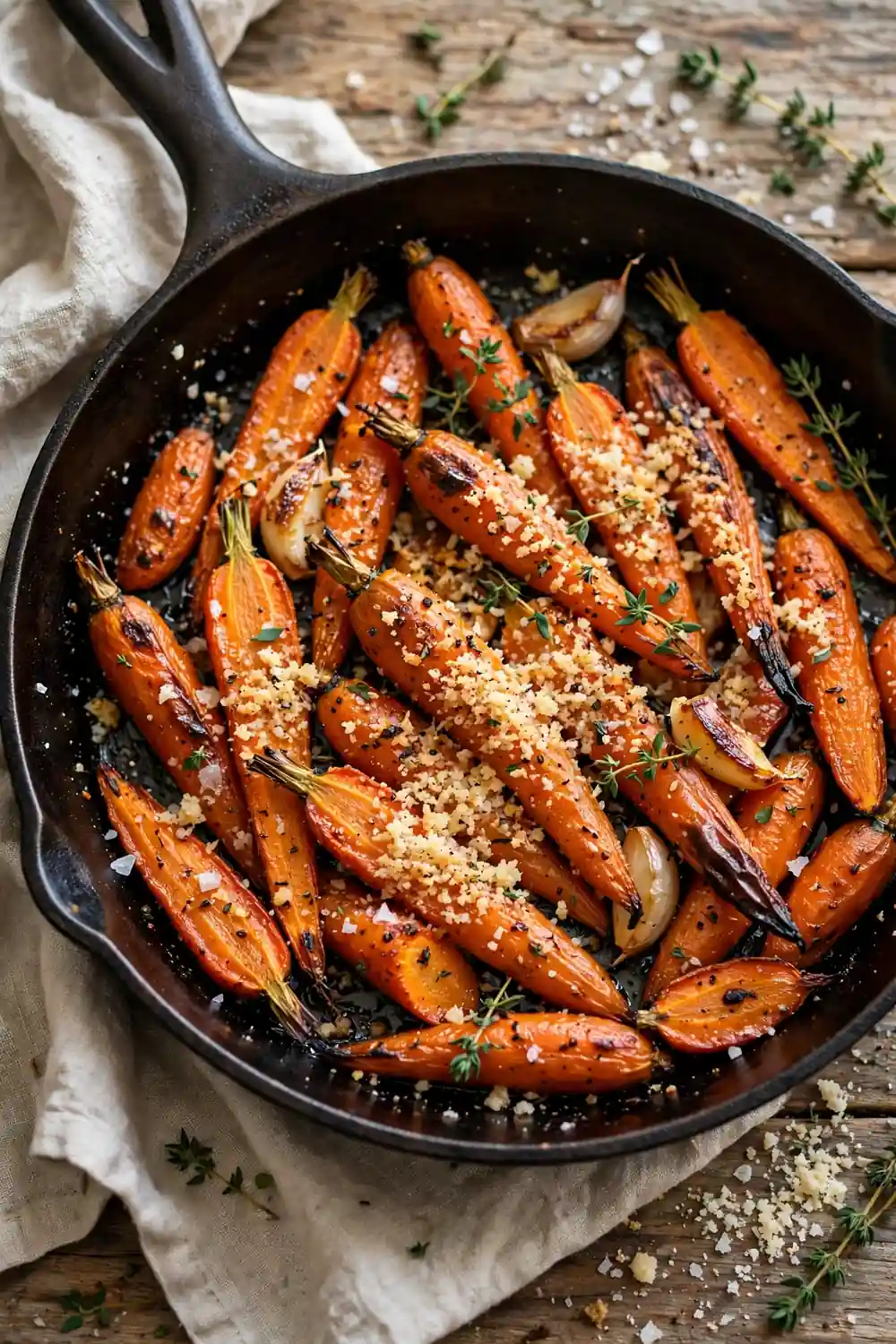 Garlic parmesan roasted carrots