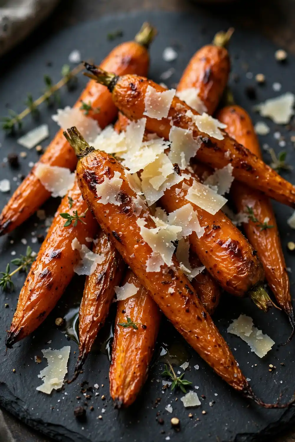 Garlic parmesan roasted carrots