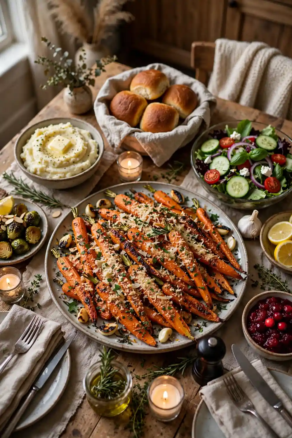 Garlic parmesan roasted carrots