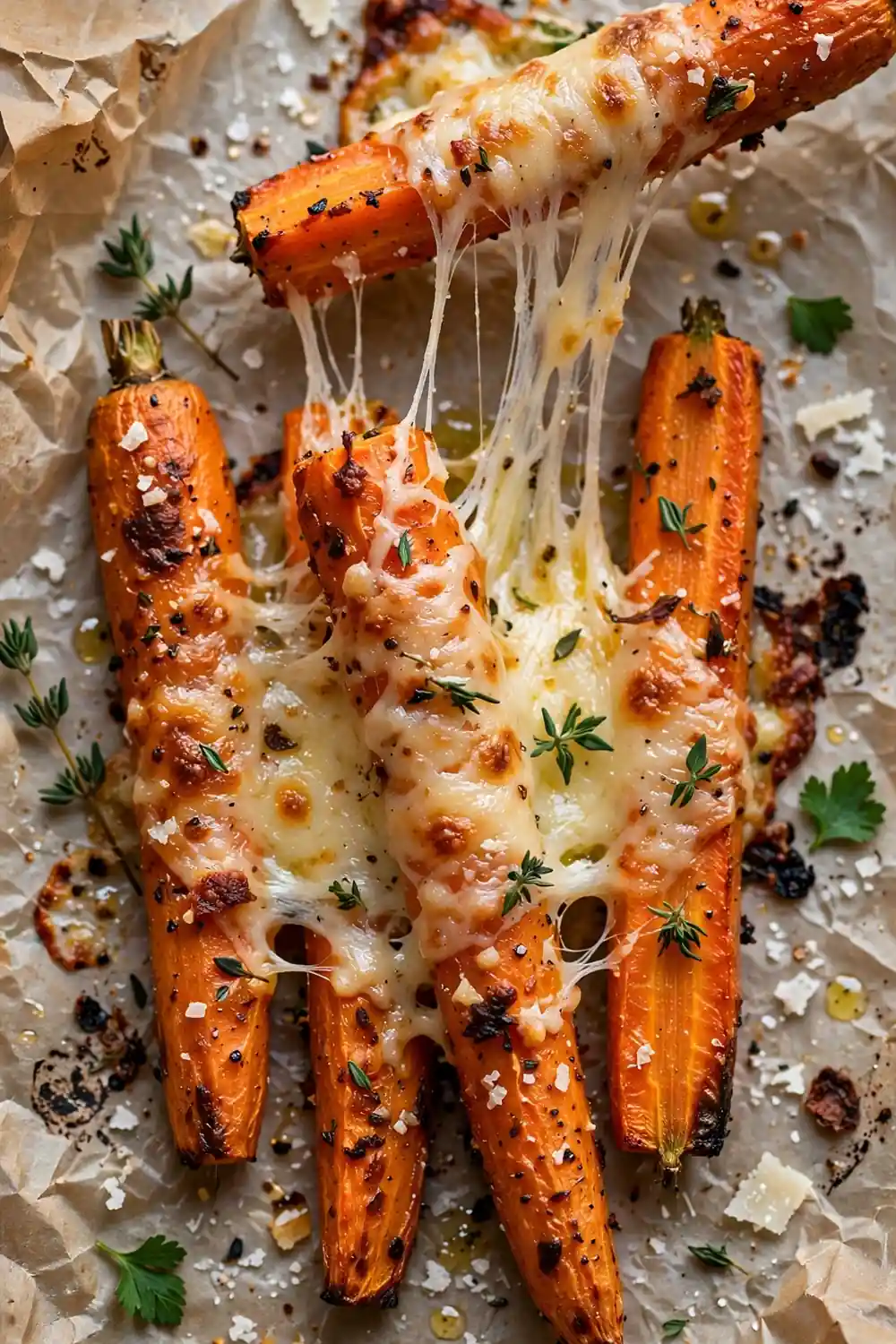 Garlic parmesan roasted carrots