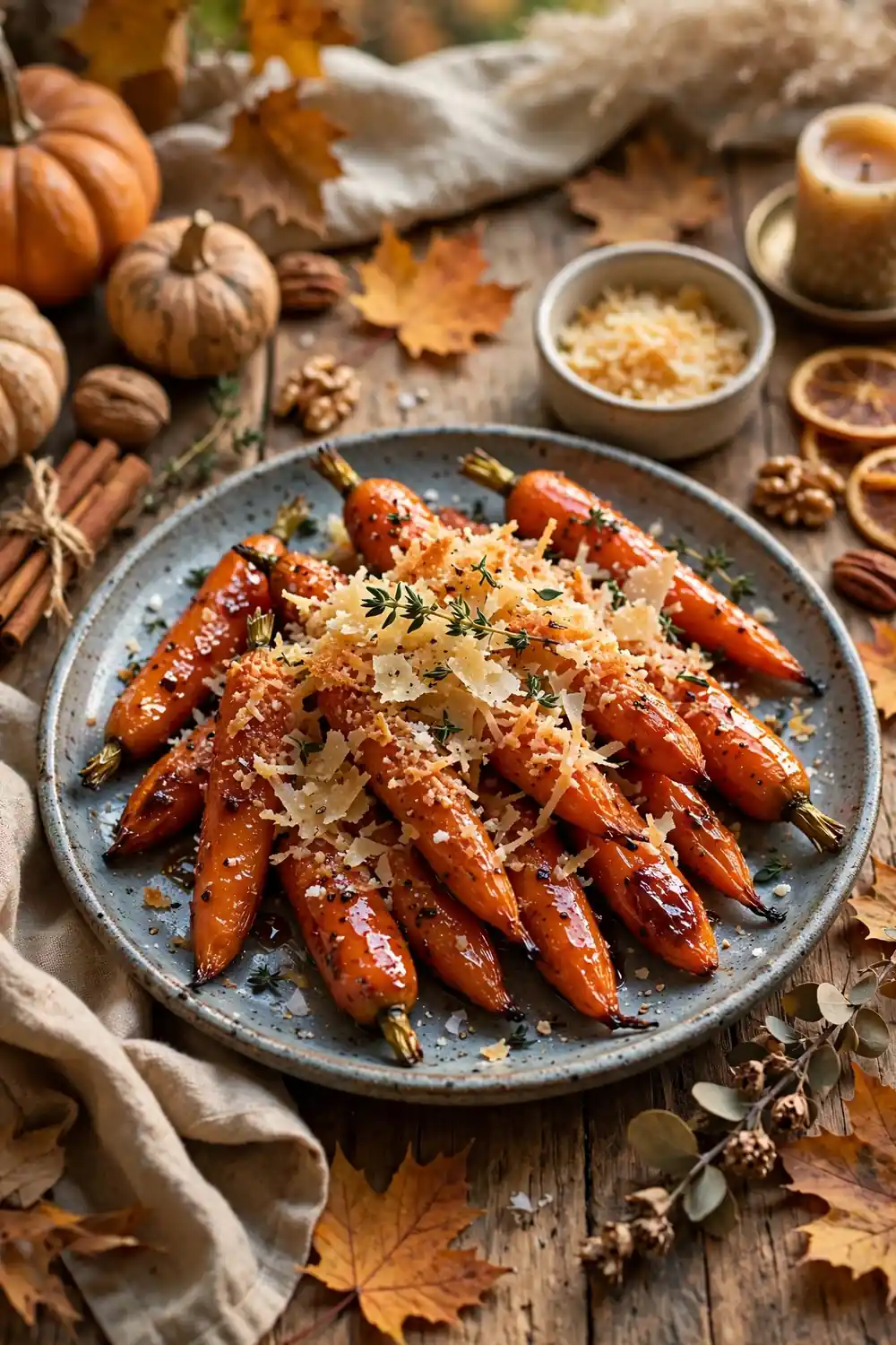 Garlic parmesan roasted carrots