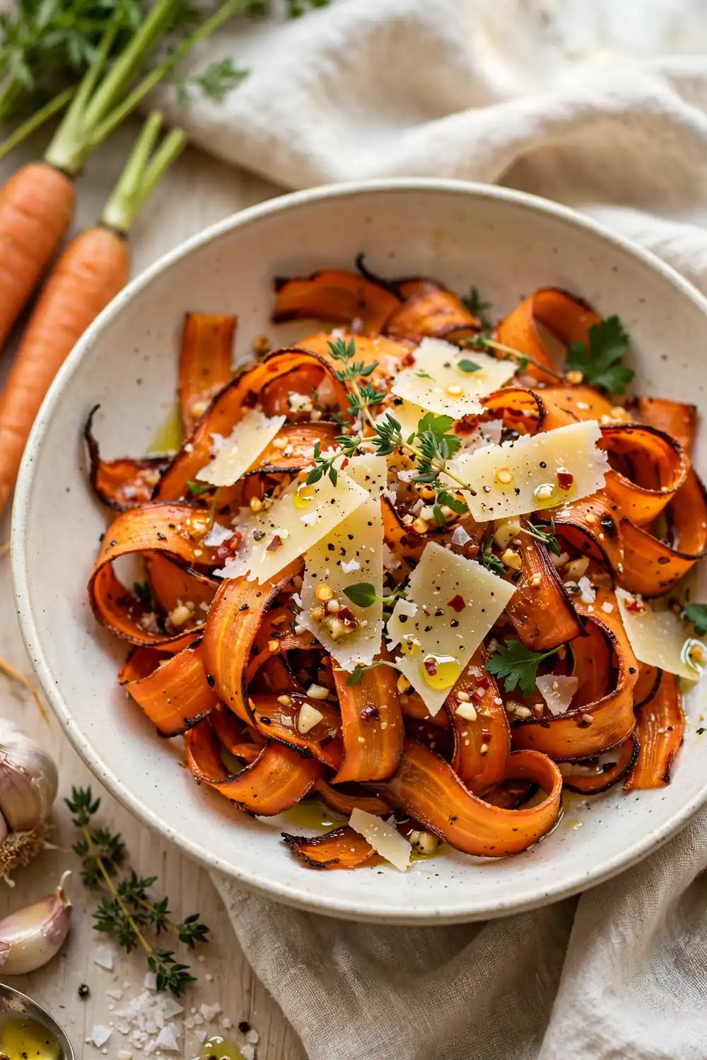 Garlic parmesan roasted carrots