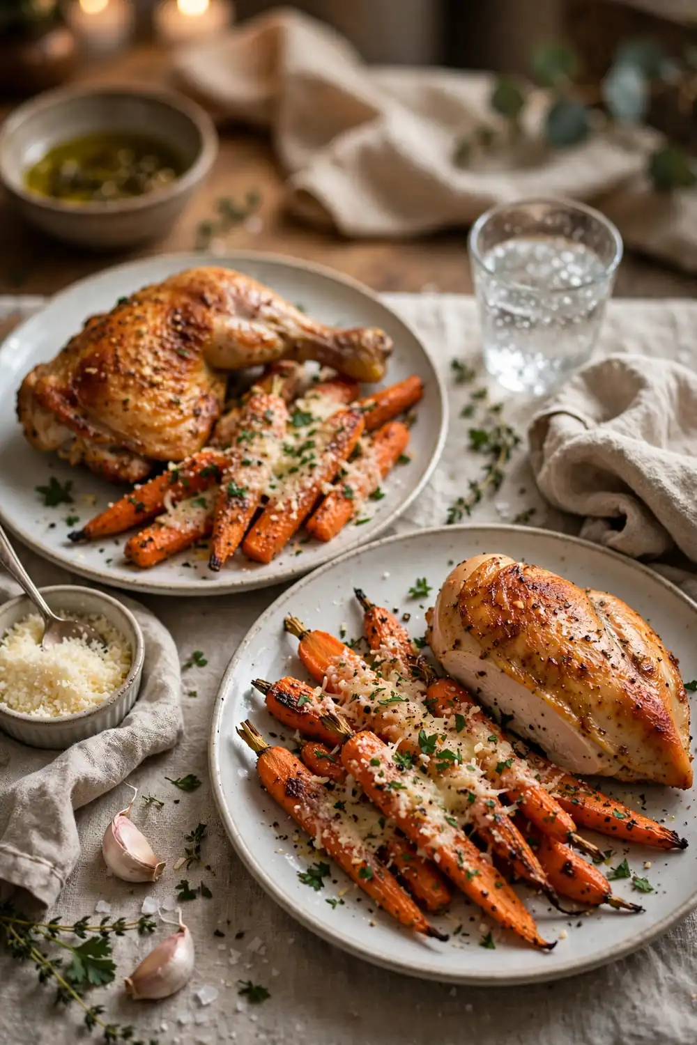 Garlic parmesan roasted carrots